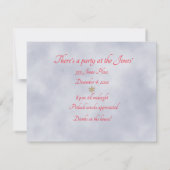 クリスマス屋外パーティー時間 招待状 (裏面)