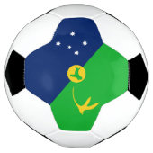 クリスマス島の旗 サッカーボール (回転)