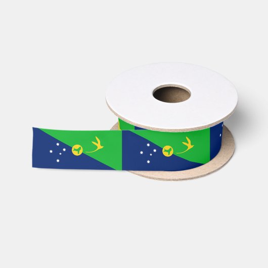 クリスマス島の旗 サテンリボン (リール)
