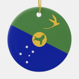 クリスマス島の旗 セラミックオーナメント
