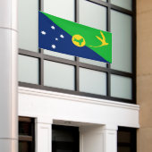 クリスマス島の旗 横断幕 (ビルの外側)