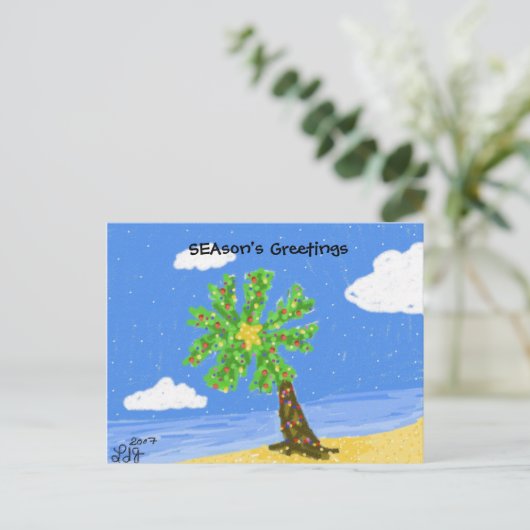 クリスマス島シーソンの挨拶はがき シーズンポストカード (スタンド正面)