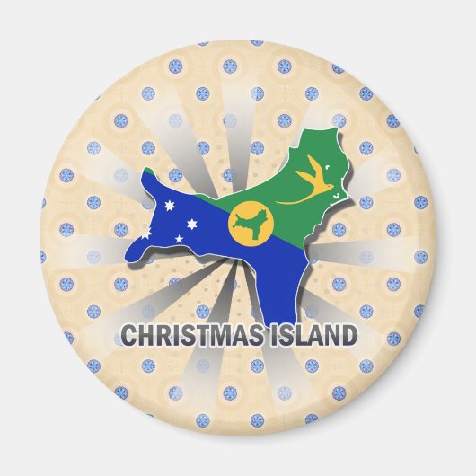 クリスマス島国旗の地図2.0 マグネット (正面)