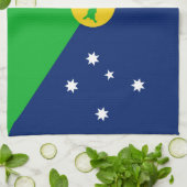 クリスマス島国旗 キッチンタオル (折り畳み)