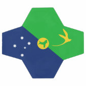 クリスマス島国旗 サッカーボール (フラット)