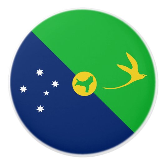 クリスマス島国旗 セラミックノブ (正面)