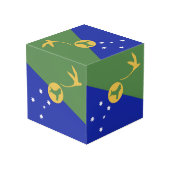 クリスマス島国旗 フォトキューブ (裏面アングル)