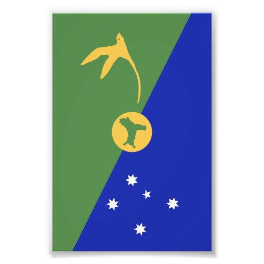 クリスマス島国旗 フォトプリント            (正面)