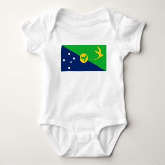 クリスマス島国旗 ベビーボディスーツ (正面)