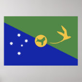 クリスマス島国旗 ポスター (正面)