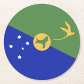 クリスマス島国旗 ラウンドペーパーコースター (正面)