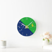 クリスマス島国旗 ラウンド壁時計 (ホーム)