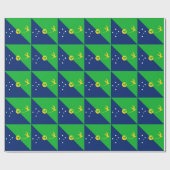 クリスマス島国旗 ラッピングペーパー (フラット)