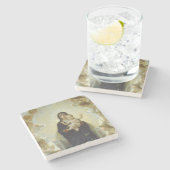 クリスマス崇拝 ストーンコースター (横)