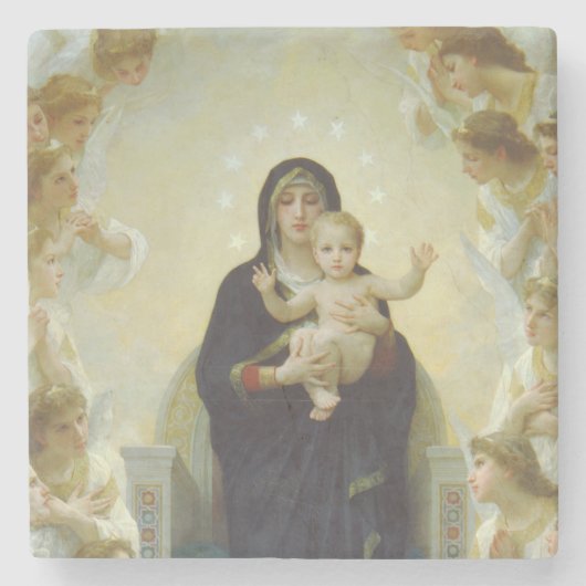 クリスマス崇拝 ストーンコースター (正面)