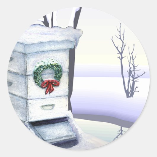 クリスマス巣 ラウンドシール (正面)
