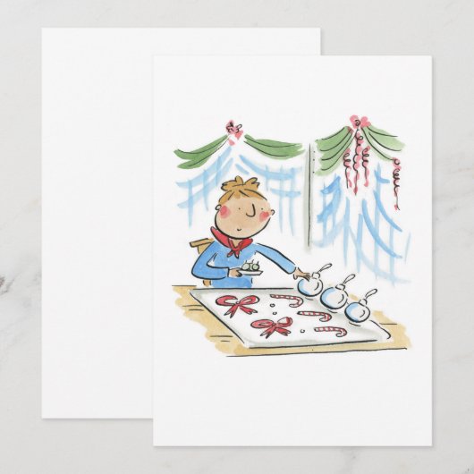 クリスマス工芸品 招待状 (正面/裏面)