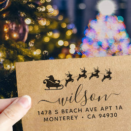 クリスマス差出人住所サンタクロスレイ セルフインキングスタンプ