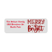 クリスマス差出人住所シール ラベル (正面)