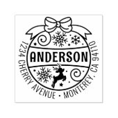 クリスマス差出人住所トナディアスノーフレーク セルフインキングスタンプ (デザイン)