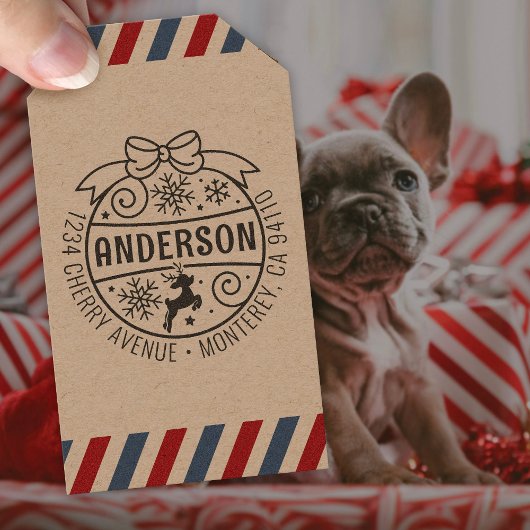 クリスマス差出人住所トナディアスノーフレーク セルフインキングスタンプ