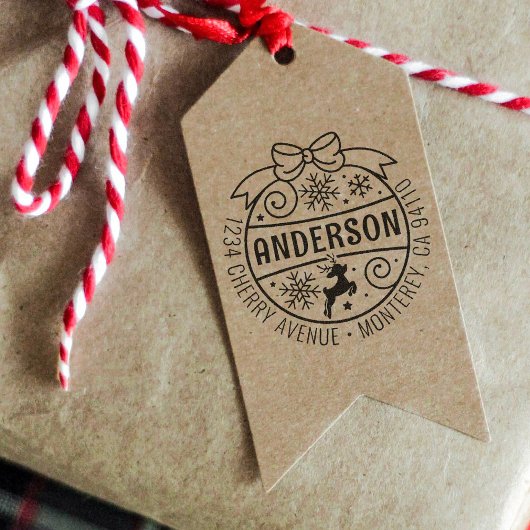 クリスマス差出人住所トナディアスノーフレーク ラバースタンプ