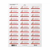 クリスマス差出人住所ラベルかわいいサンタクロース ラベル (フルシート)