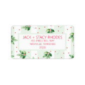 クリスマス差出人住所ラベルとホリー ラベル (正面)