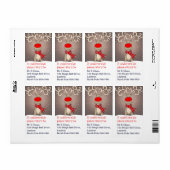 クリスマス差出人住所ラベル灰色 ラベル (フルシート)