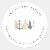 クリスマス差出人住所ラベル ラウンドシール