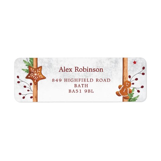 クリスマス差出人住所ラベル ラベル (正面)