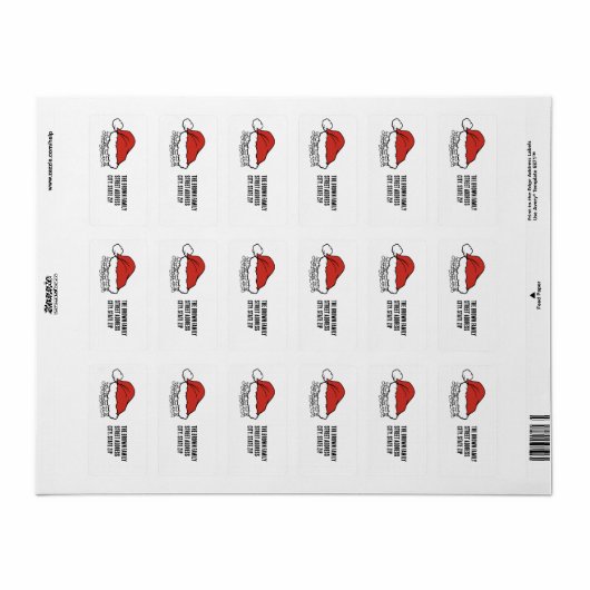 クリスマス差出人住所ラベル |米国内の7 ラベル (フルシート)