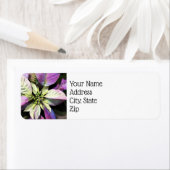 クリスマス差出人住所ラベル- Lav Poinsettias ラベル (インサイチュ)