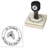 クリスマス差出人住所緑 ラバースタンプ (押印)