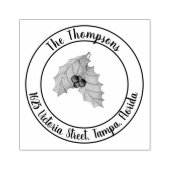 クリスマス差出人住所緑 ラバースタンプ (インプリント)