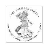 クリスマス差出人住所自己インキングのゴム印 セルフインキングスタンプ (デザイン)