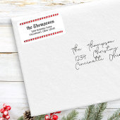 クリスマス差出人住所 赤と白 ラベル