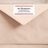 クリスマス差出人住所 赤と白 ラベル