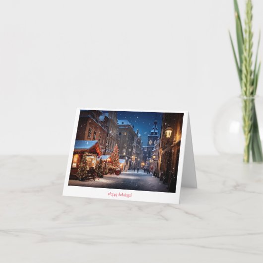 クリスマス市場 サンキューカード (正面)