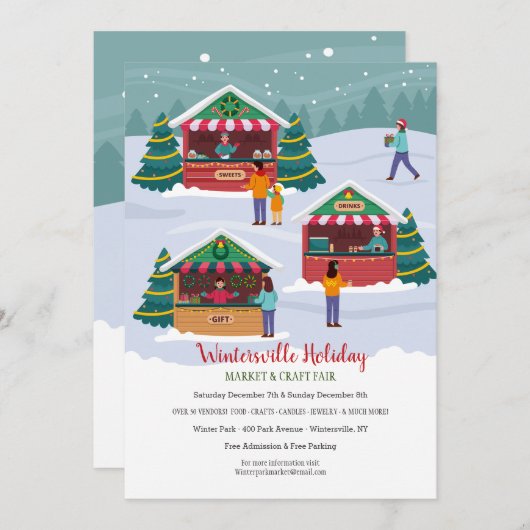 クリスマス市場 招待状 (正面/裏面)