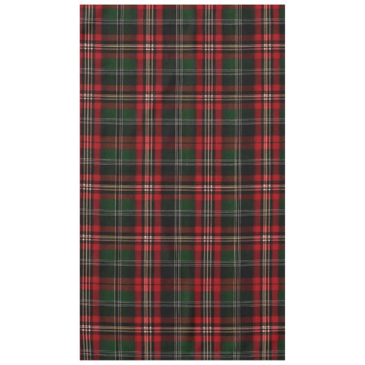 クリスマス市松模様にスコティッシュの赤と緑のパターン テーブルクロス (正面)