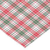 クリスマス市松模様にスコティッシュの赤と緑のパターン ロングテーブルランナー (コーナー)