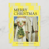 クリスマス市松模様に シーズンカード (正面/裏面)