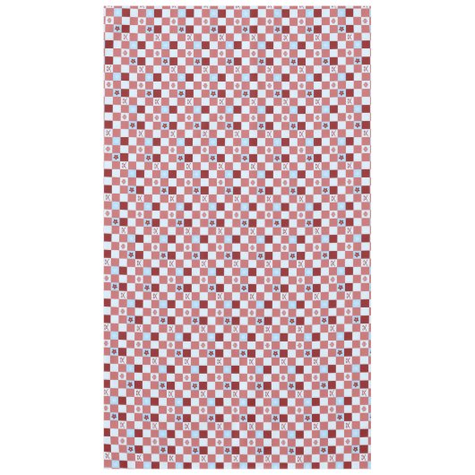 クリスマス市松模様に テーブルクロス (正面)