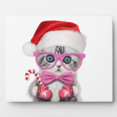 クリスマス帽の子猫 フォトプラーク (正面)