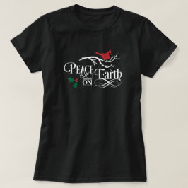 クリスマス平和かわいい女性のTシャツ Tシャツ
