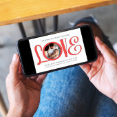 クリスマス平和の喜びと愛かわいいモダン2写真 シーズンカード