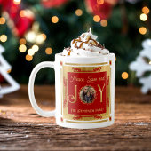クリスマス平和の愛と喜び家族の写真 コーヒーマグカップ