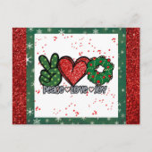 クリスマス平和の愛の喜び ポストカード (正面)