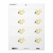 クリスマス平和の鳩 ラベル (フルシート)